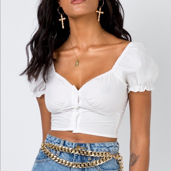 Princess Polly Tops - Princess Polly Abe Crop Top